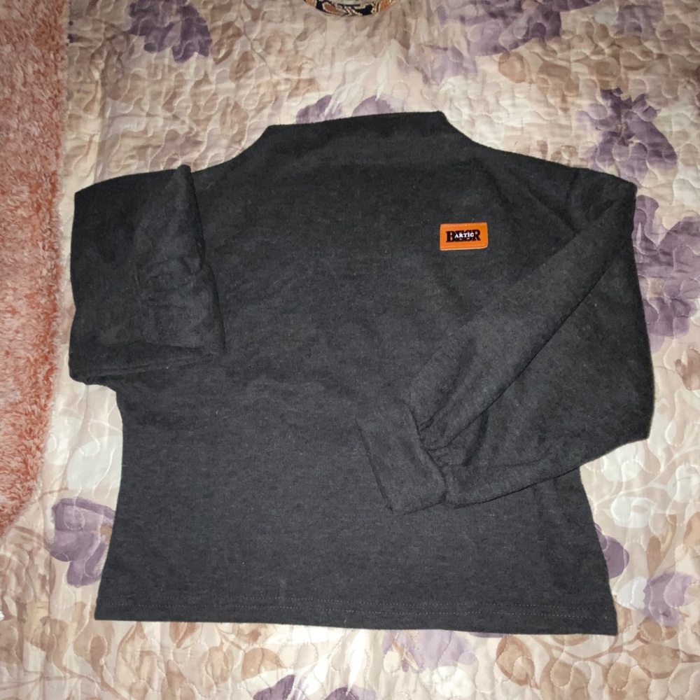 Thick grey high neck pullover